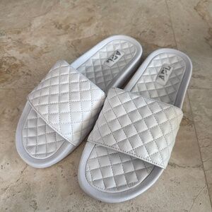 Leather slides